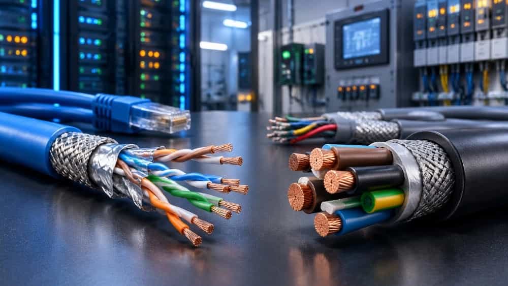 تفاوت کابل شبکه و کابل فرمان در ساختمان‌های مدرن و هوشمند